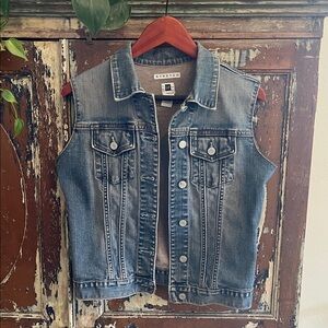 GAP Light Blue Stretch Denim Vest